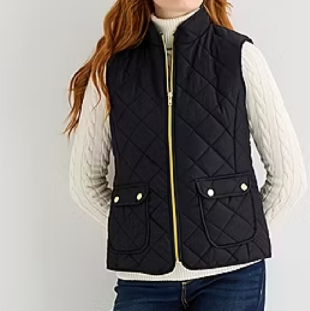 Black Quilted Vest